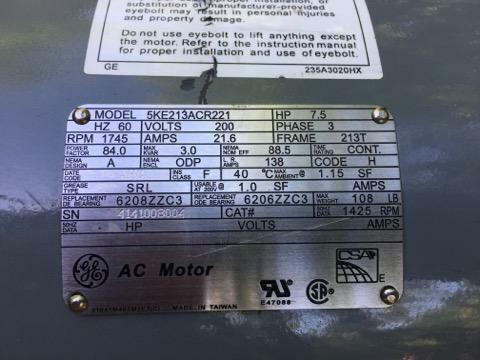 Hobart 435697-3 Motor Grind Assembly