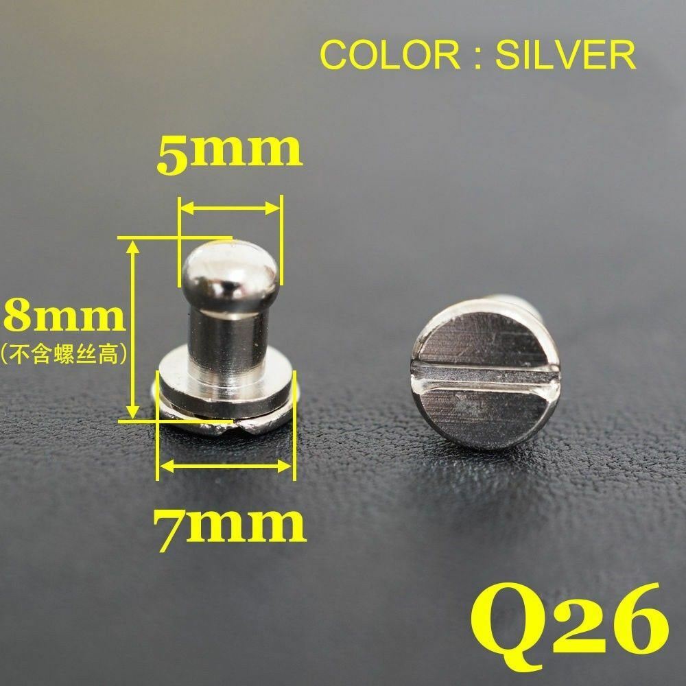 10pcs 5mm Stud Screw Round Head Solid Brass Nail Rivet Button Leathercraft diy
