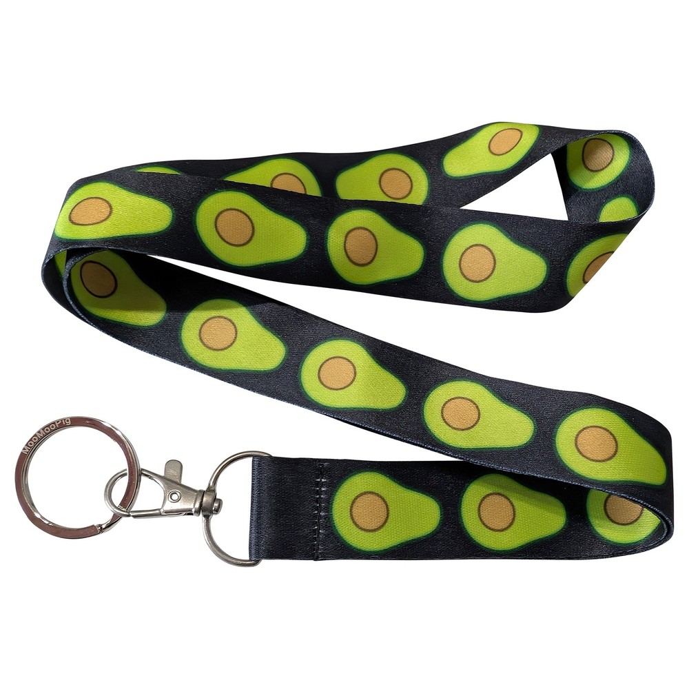 Avocado Black Keychain Lanyard