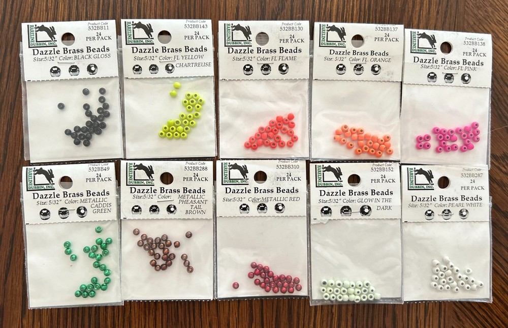 Dazzle Brass Beads 5/32" - Hareline