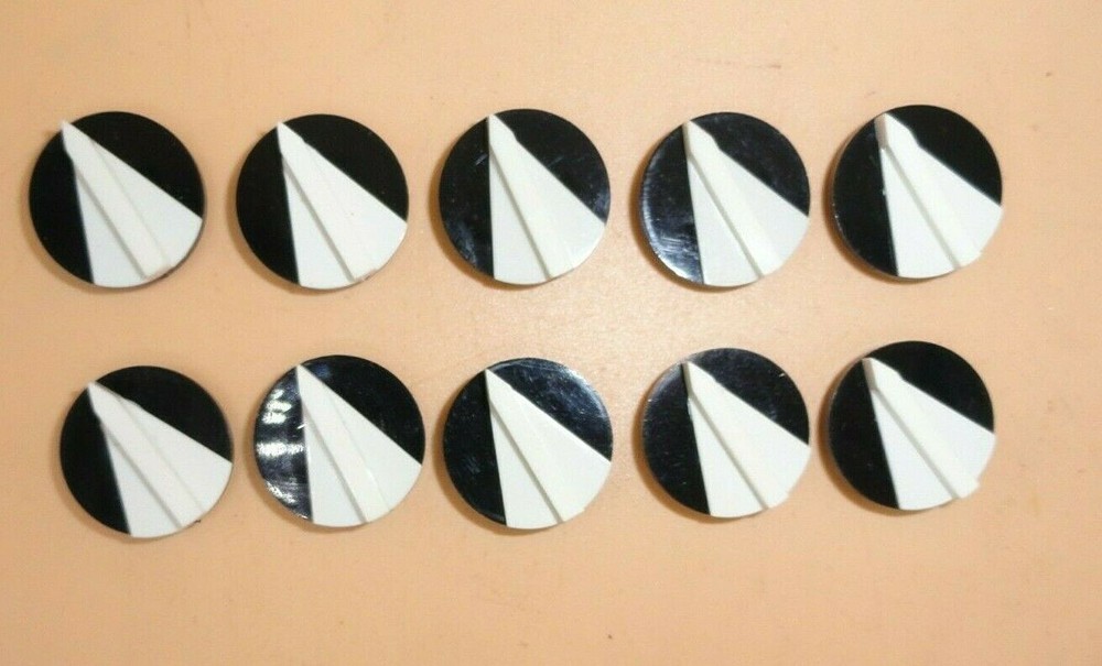 Black / White Pointer Knobs (Lot of 10)