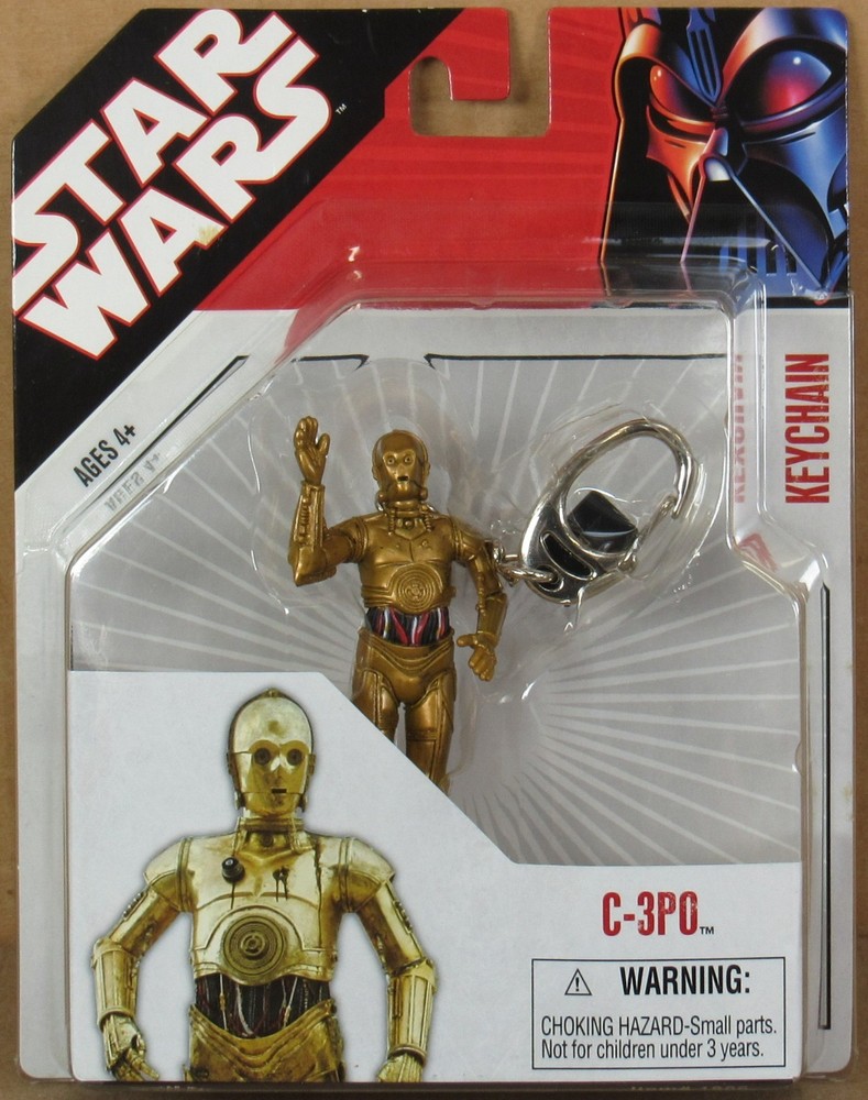 Star Wars 3.5" Tall C-3PO Keychain by Basic Fun 2008 NIP