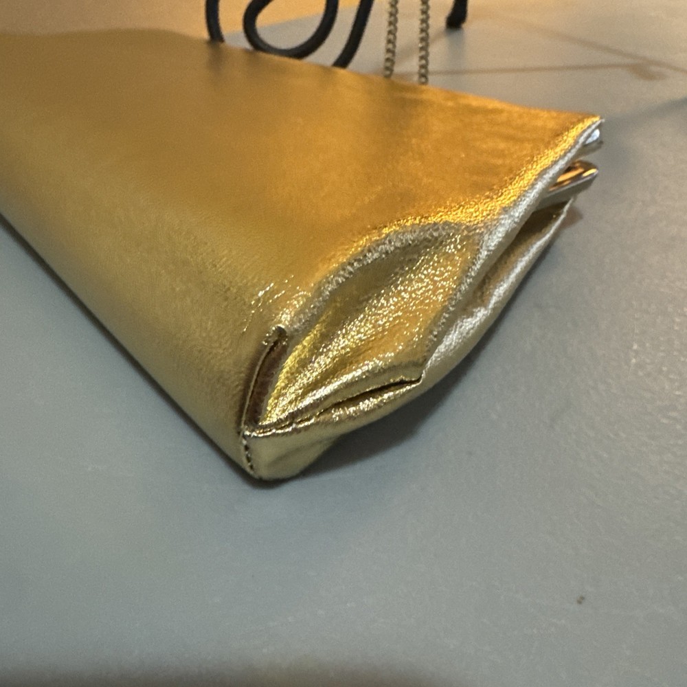 1950s Gold Clutch w/ Gold Chain Strap.