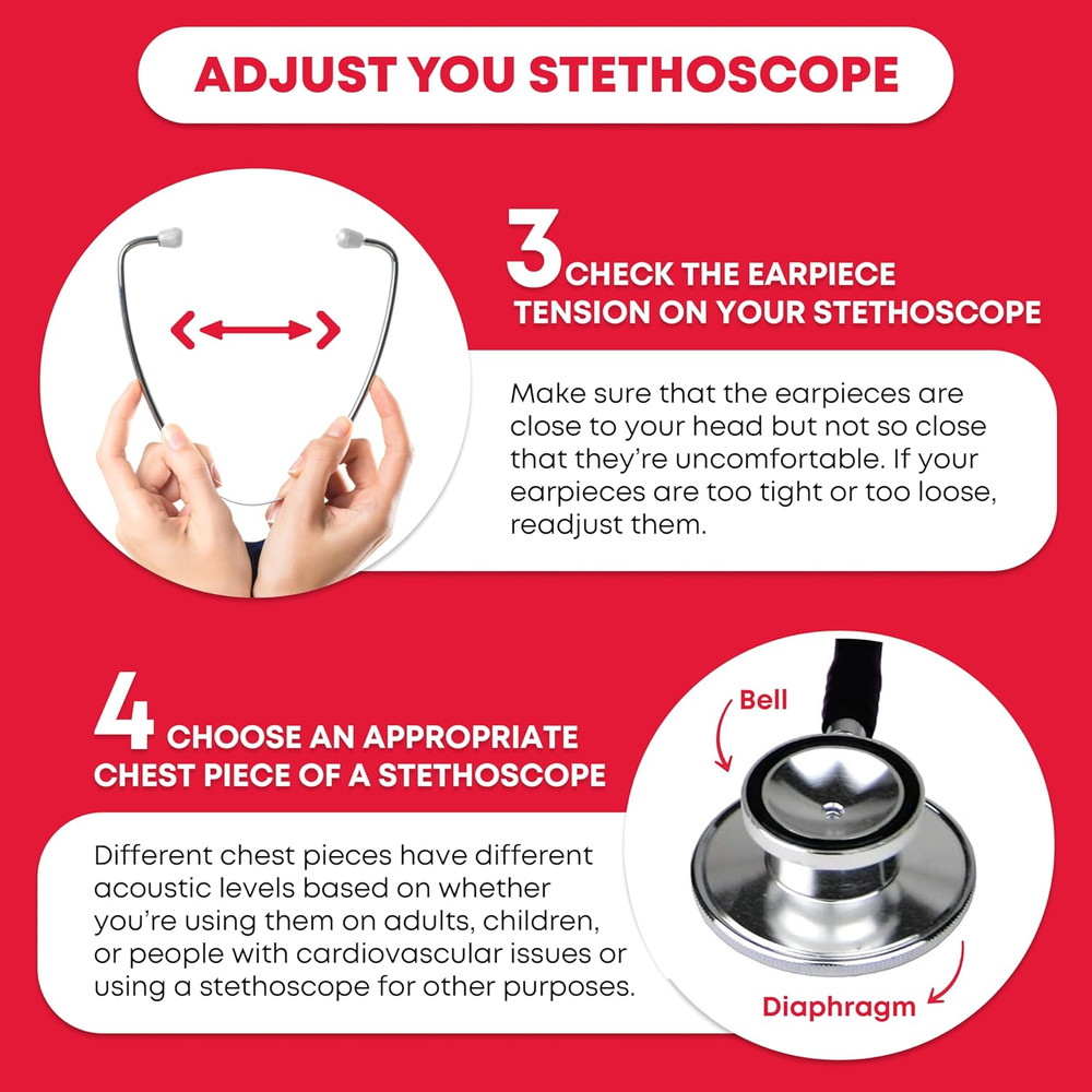 143200 Dual Head Stethoscope, Black