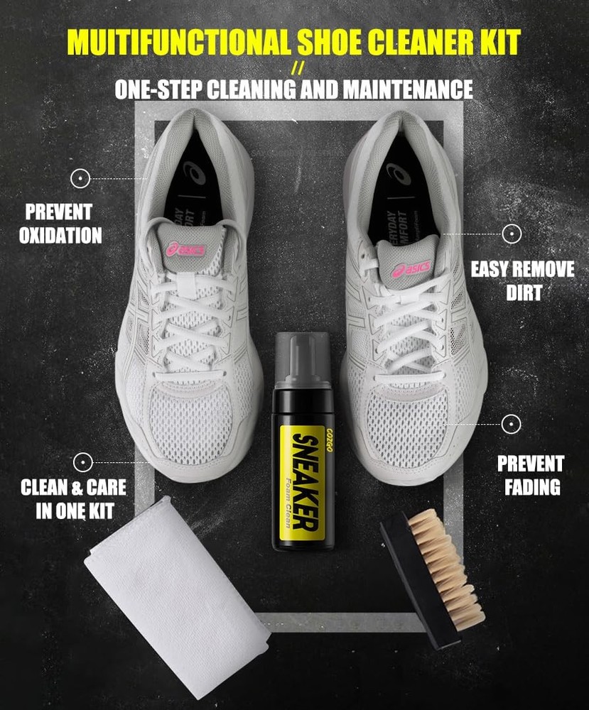 COZGO Shoe Cleaner Kit for Sneaker, Large, Essentials Cleaning
