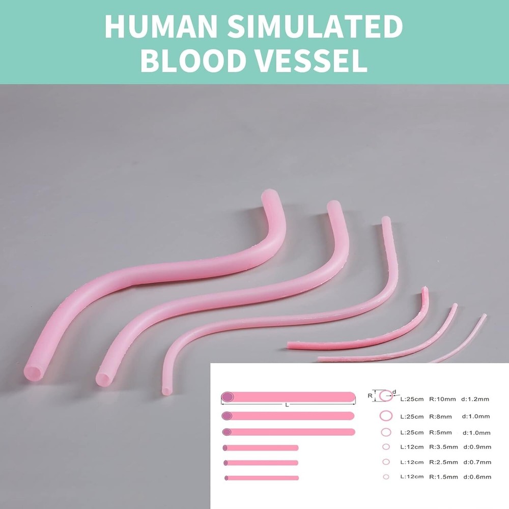 4PCS Vascular Microvascular Model Anastomosis Suture Training Teaching Mult Size