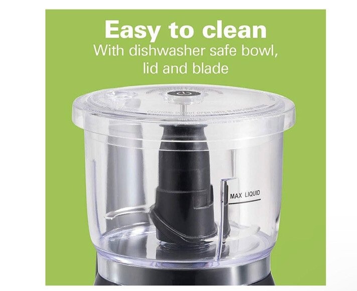 Hamilton 72850 Beach Stack & Press 3-Cup Chopper - Black