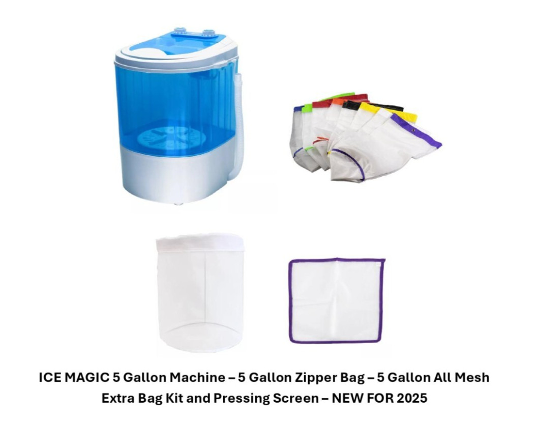 Ice Magic 5 Gallon Pollen Extraction Machine/All Mesh Bag Kits NEW FOR 2025