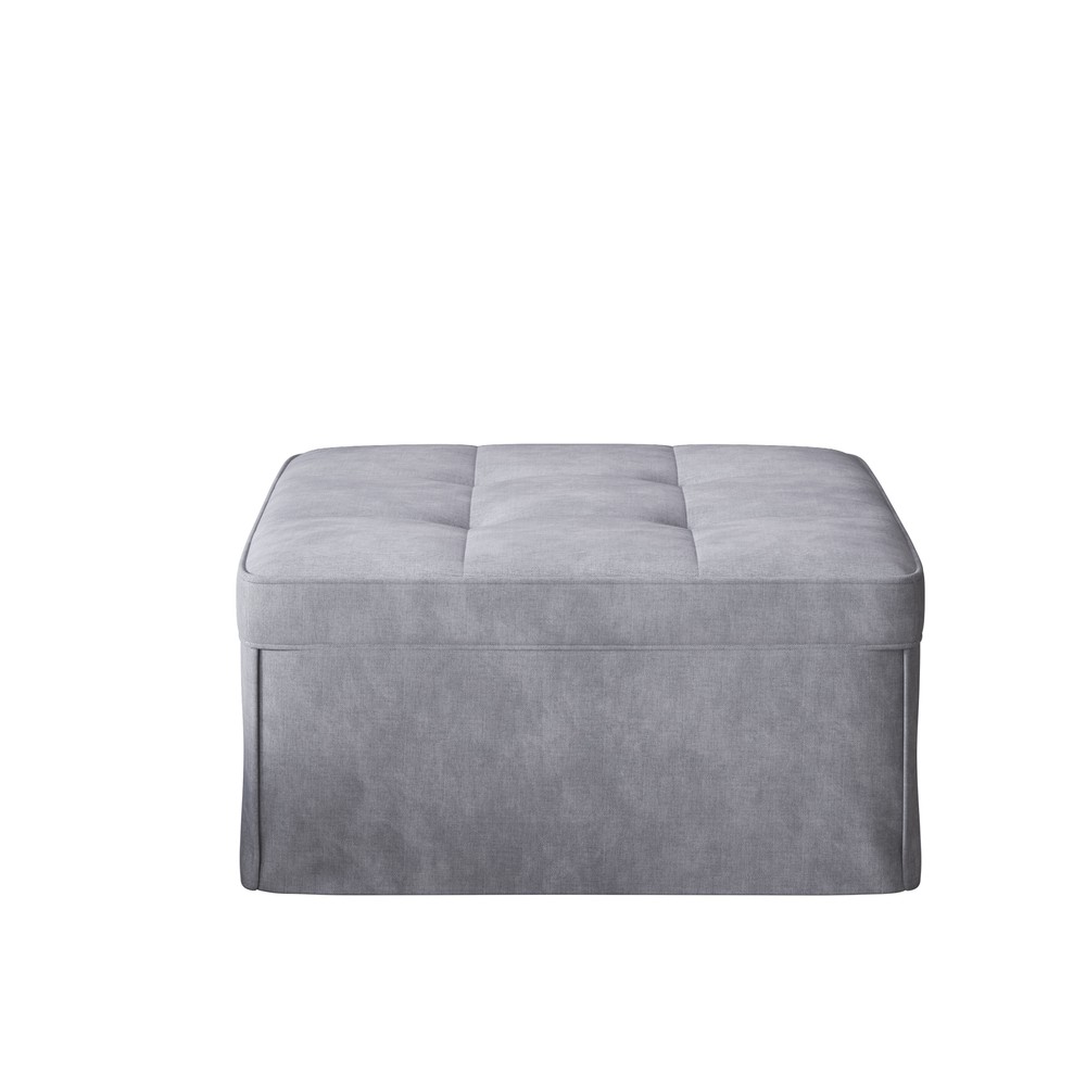 4 In 1 Folding Ottoman Polyester Blend Couch Bed With Adjustable Backrest Chair