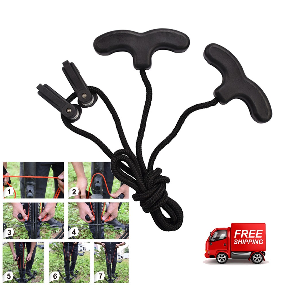 Crossbow Rope Cocking Device String Aid Cocker Device Handle Assist Tool US NEW