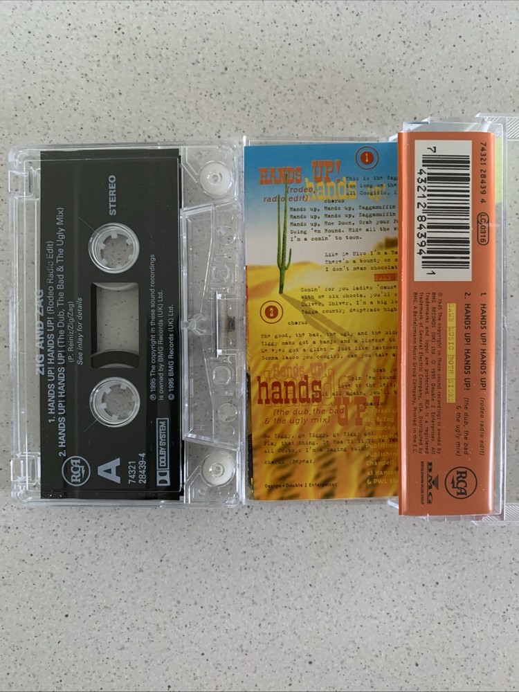 Zig + Zag - Hands Up! Hands Up! - Cassette Single **LIKE NEW**