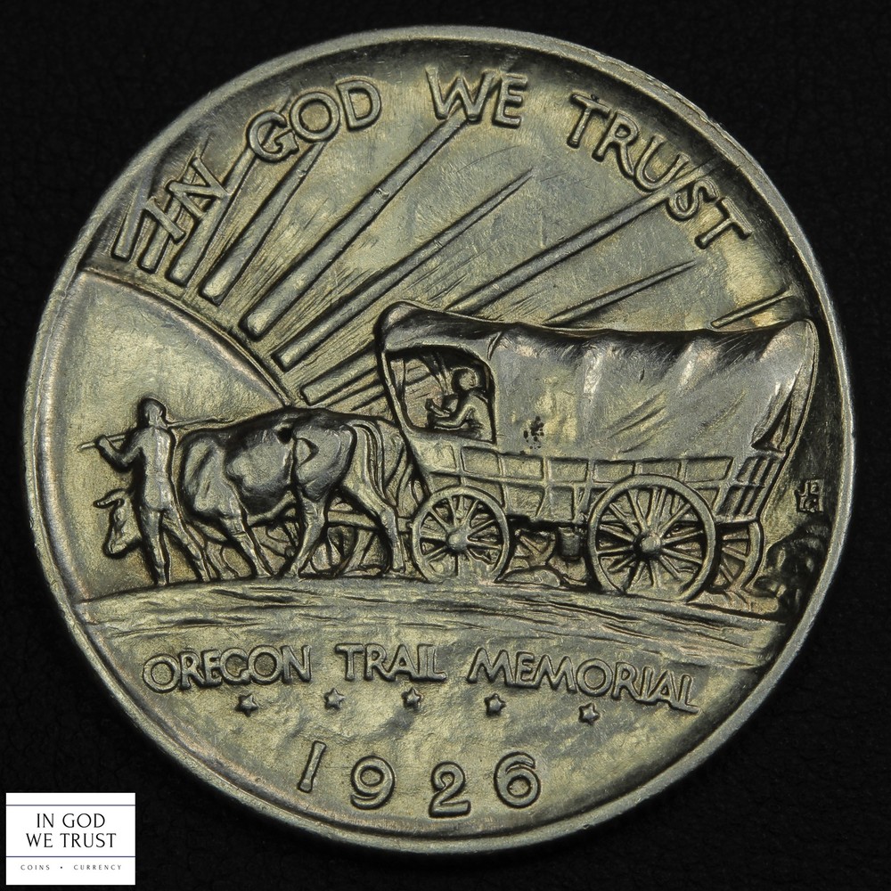 1926 S Oregon Trail Commemorative Silver Half Dollar 50C
