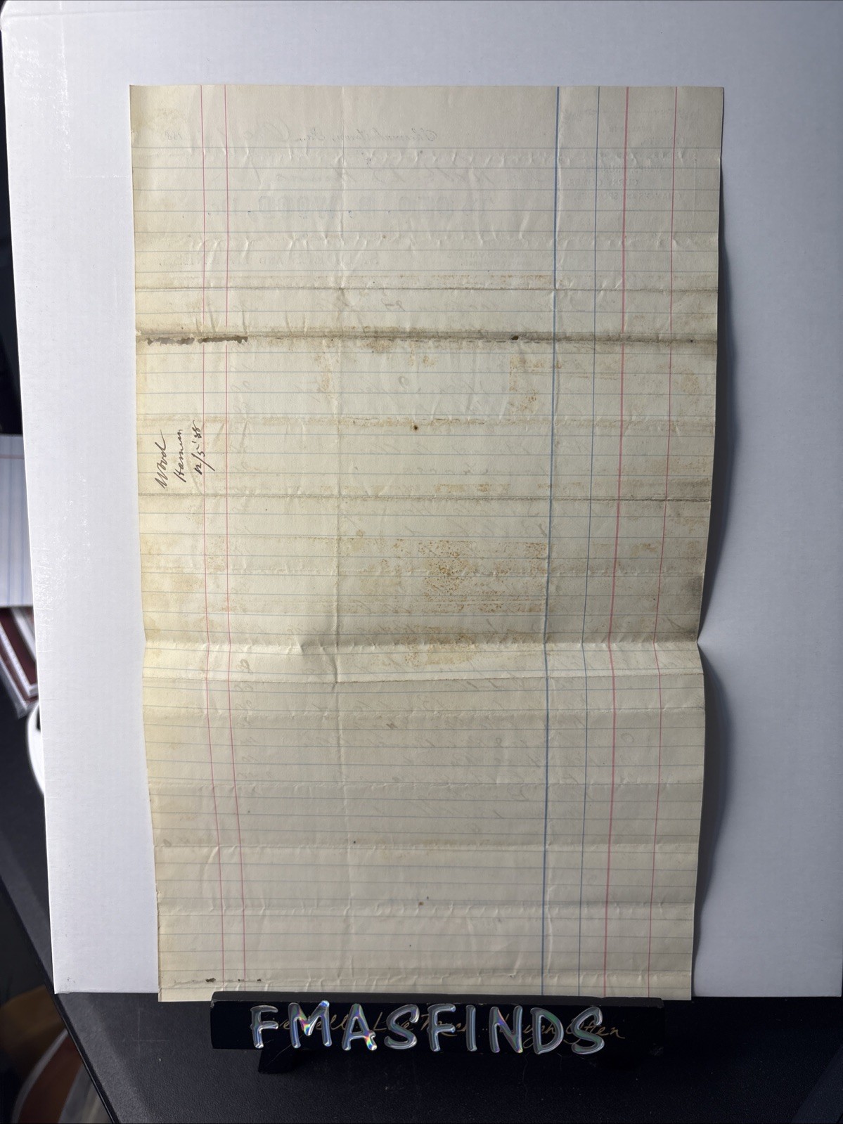 H2 1888 Vintage GEORGE B WOOD Saddles & Harness Billhead Invoice HORSE Tack