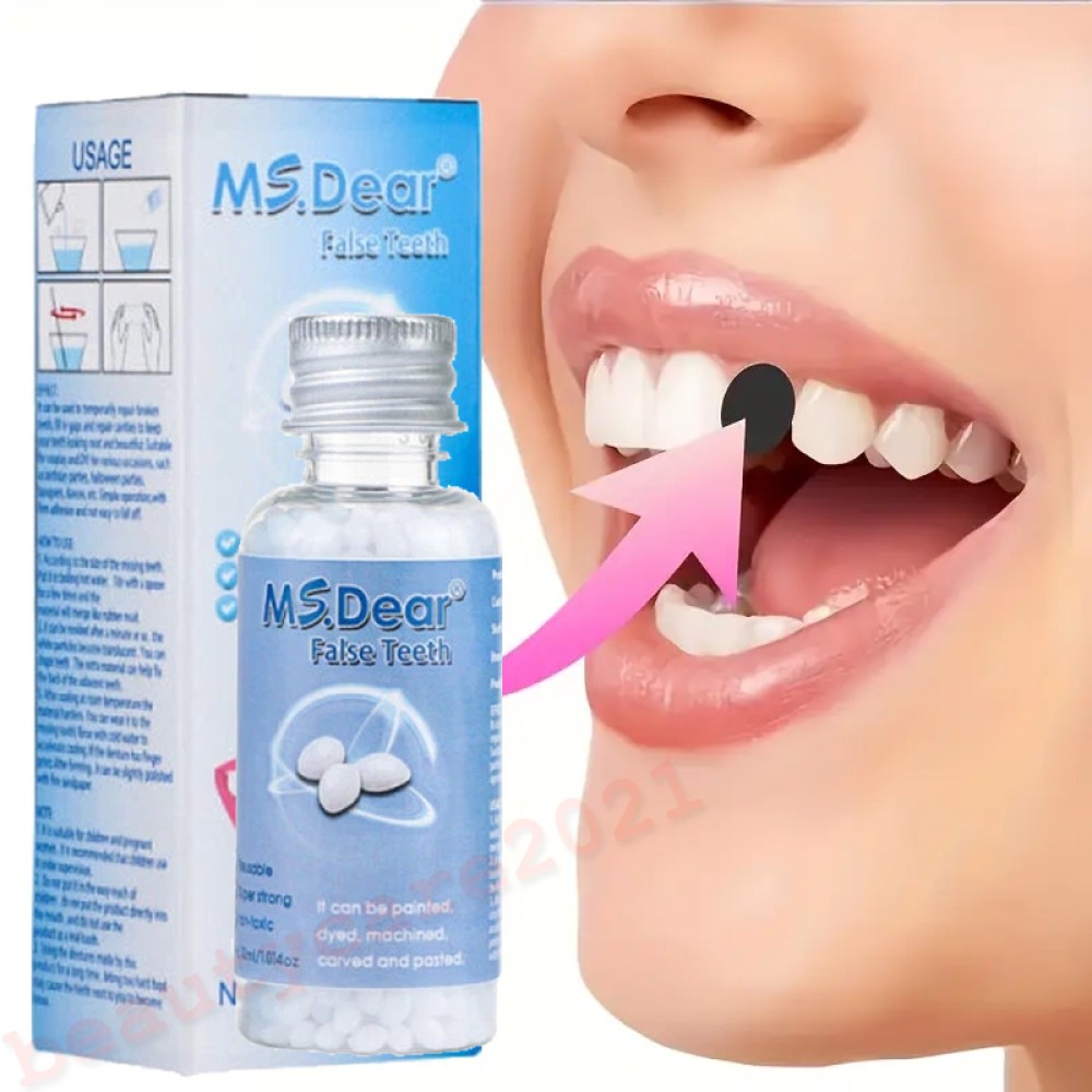 2PACK False Teeth Solid Glue Temporary Tooth Repair Moldable Fix Broke Gap Teeth