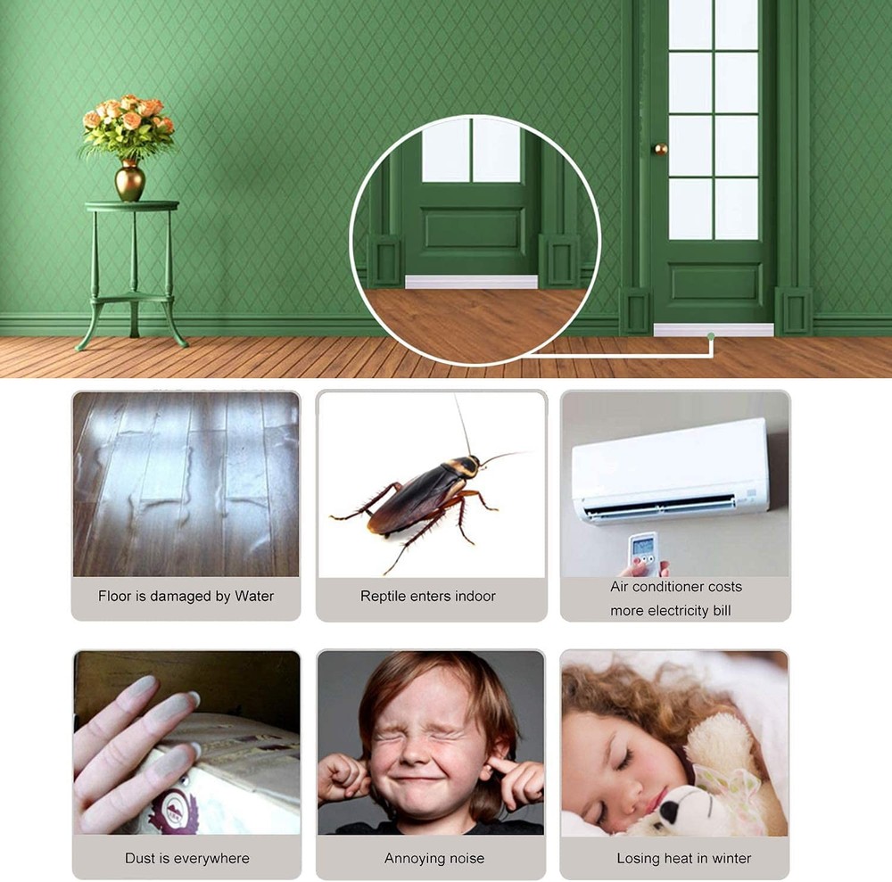 Door Draft Stopper Under Door Draft Blocker White Insulator Sweep