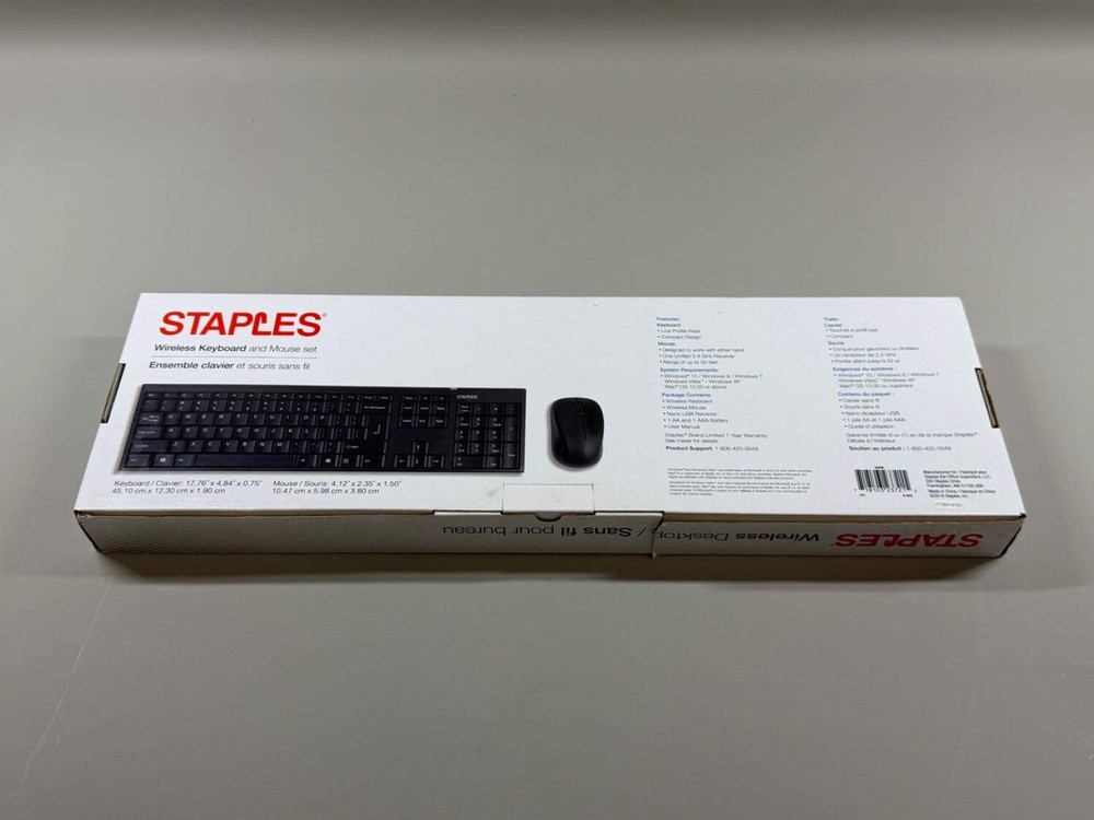 Staples Wireless Keyboard Keyboard and Mouse Combo