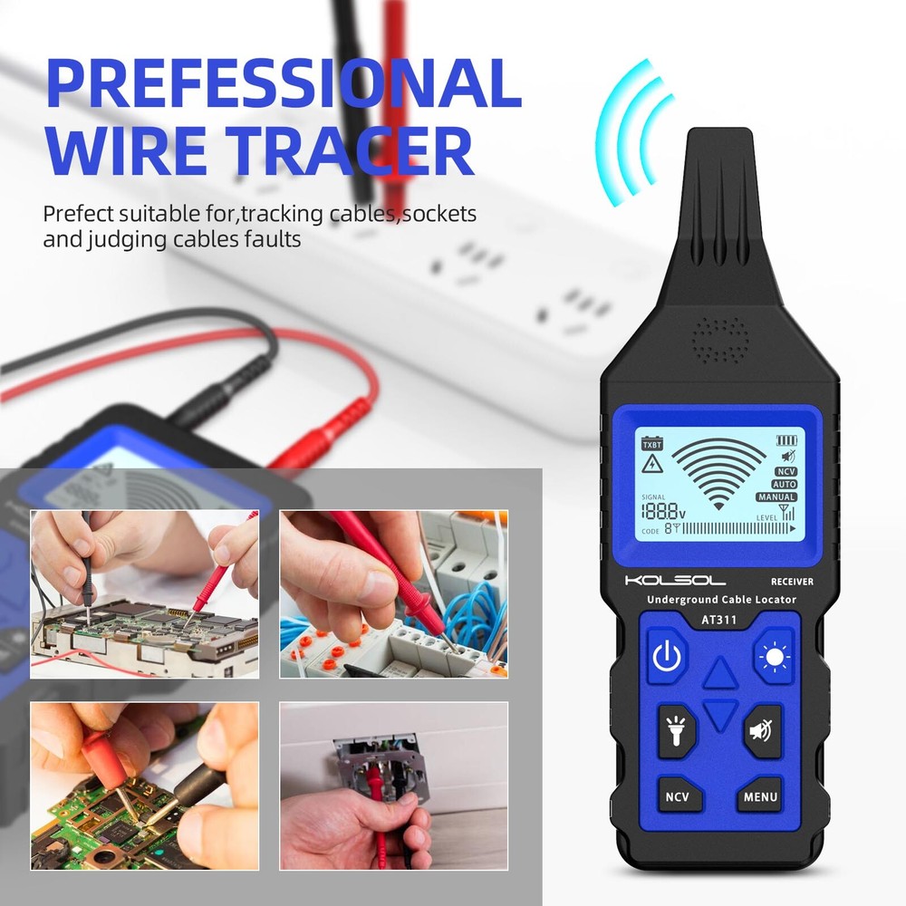 KOLSOL NF-826 Underground Cable Wire Locator Network Cable Tester Wire Tracker