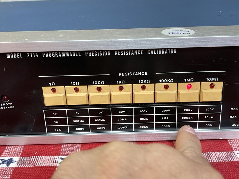 Valhalla Scientific 2714 Programmable Precision Resistance Calibrator Parts Rep