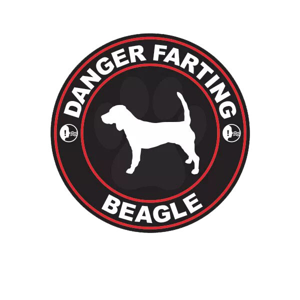 Danger Farting Beagle Sticker