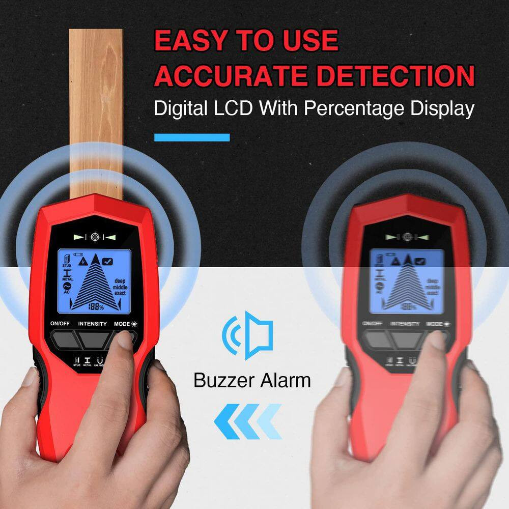 5 in 1 Wall Scanner Stud Finder with Upgraded Smart Sensor LCD Display Audio Ala