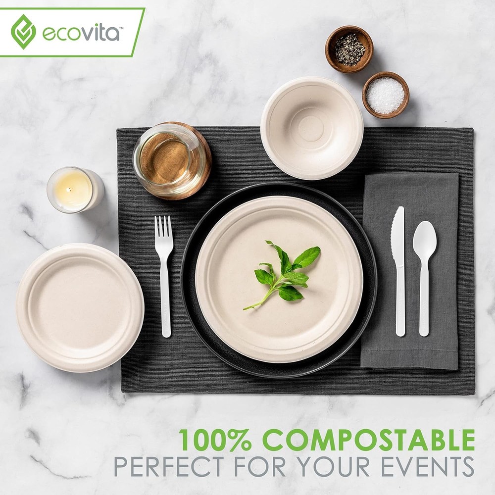 100% compostable paper plate [9 inches]