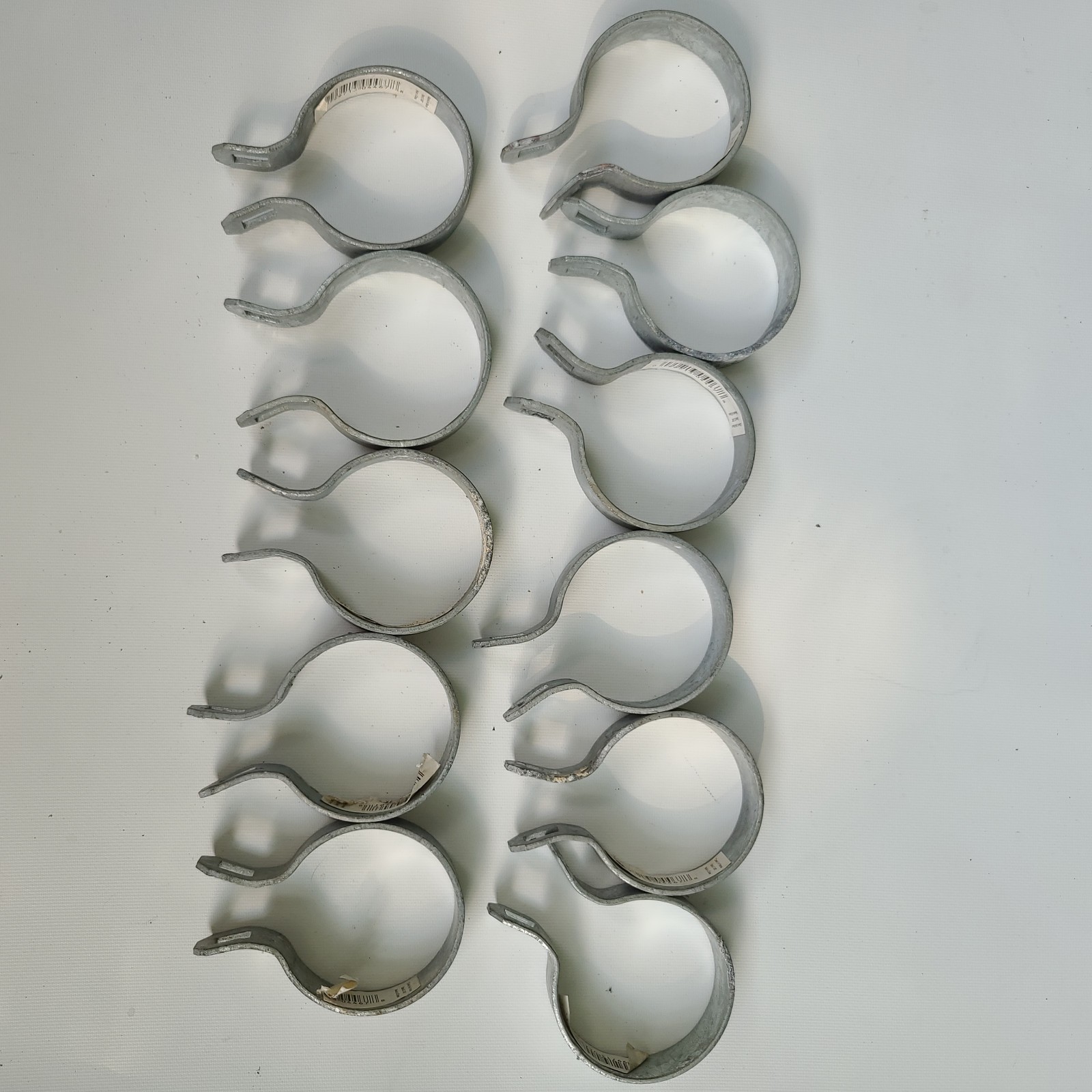 Galvanized Chain Link Brace Band, 2-3/8 In. Lot of 11 - Without bolts - NOS