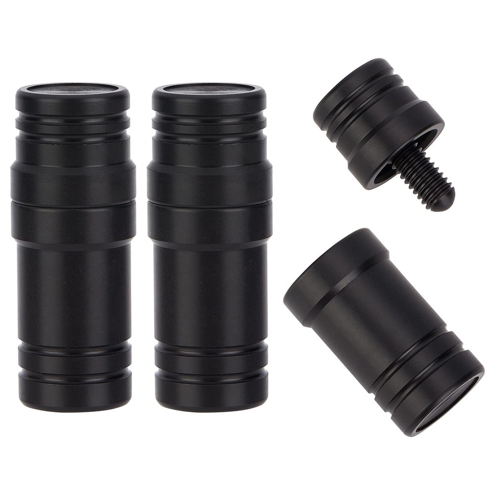 3 Pair Stick Joint Protector 5/16x18 Pool Thread Cap Black Cue Plastic Covers