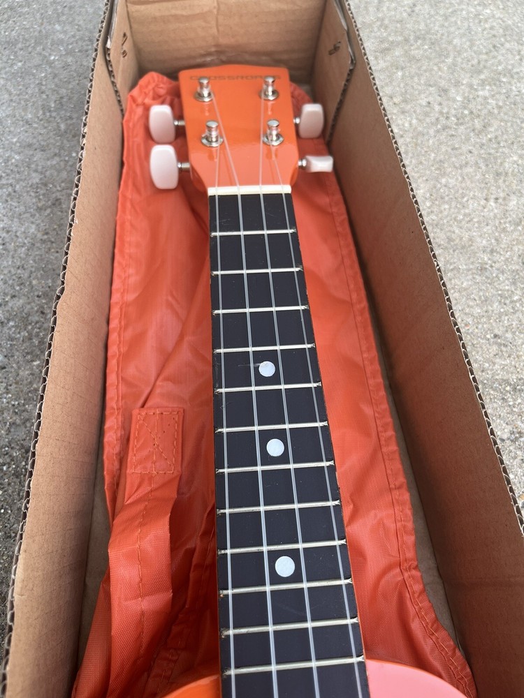 Crossroads Ukulele Orange Mini Guitar Instrument Stringed Adjustable Knob