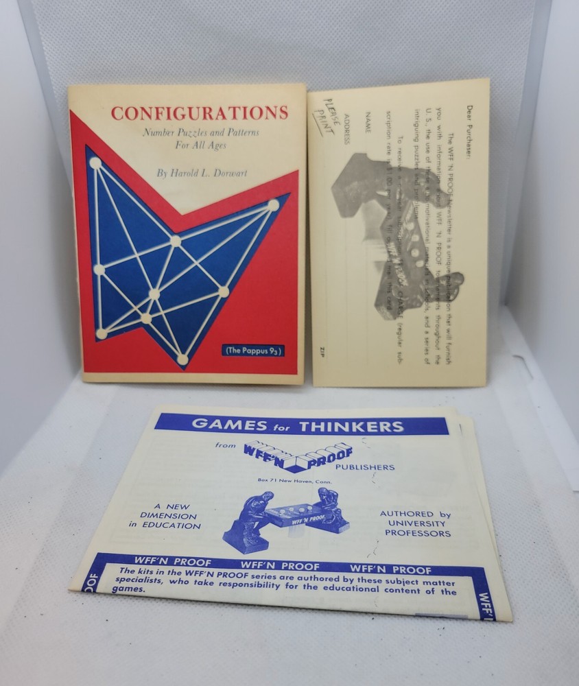 1967 WFF'N Configurations Game For Thinkers Plastic Case