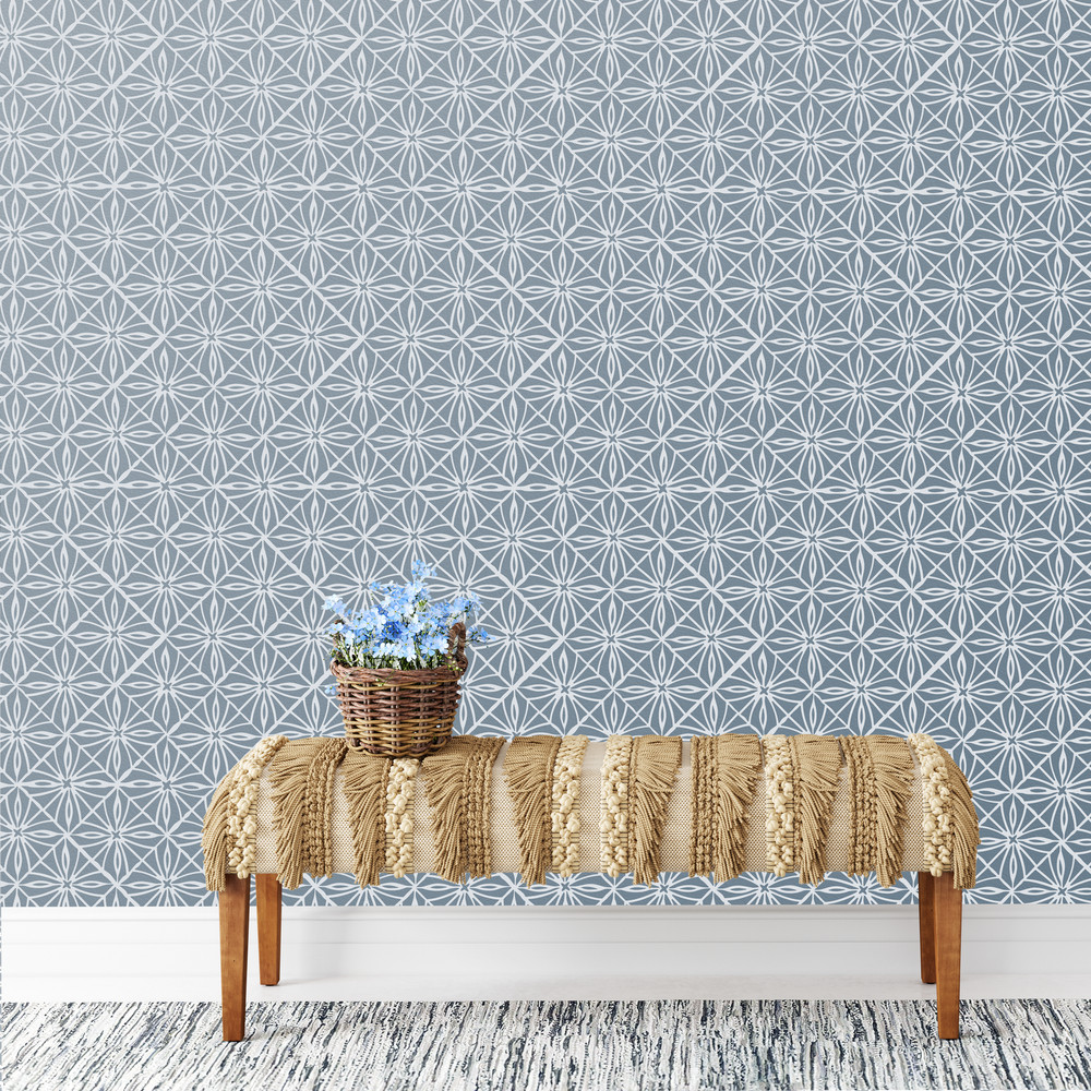 Scandinavian Astra Pattern Wall Stencil - Large, Reusable Wall Pattern Stencil