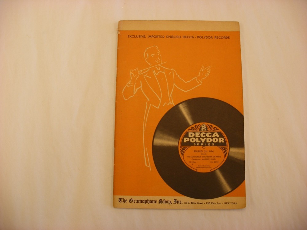 Original Phonograph Record Catalog - Decca Polydor Records