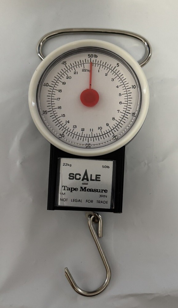 Hanging Spring Dial Scale 50 Big Game Hanging Scale Hook, Handle, Measure EUC