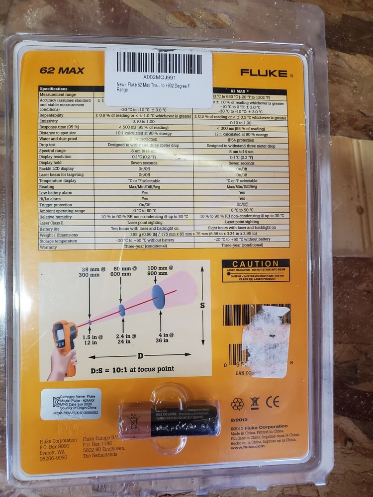 Fluke 62 Max Infrared Thermometer