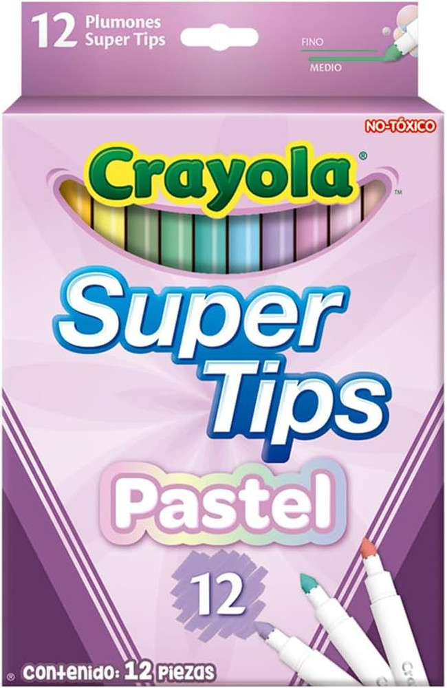 Bright Supertips Pastel Edition, Pack of 12