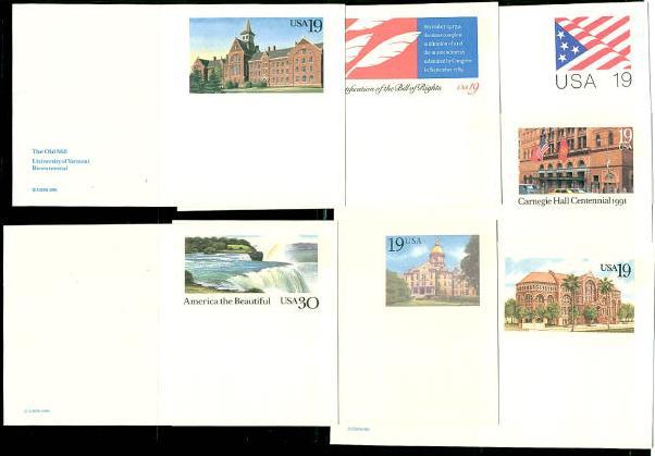 #UX153 - UX159  1991 Postal Card Year set/7 - MInt