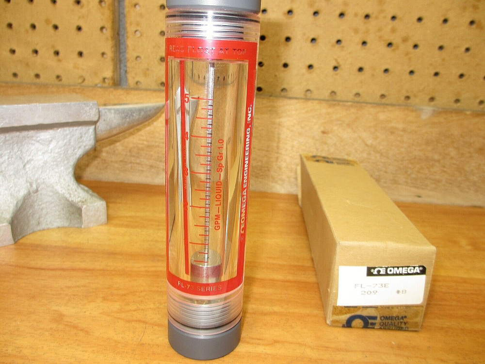 Omega FL-73E *NEW* Flow Meter 5GPM