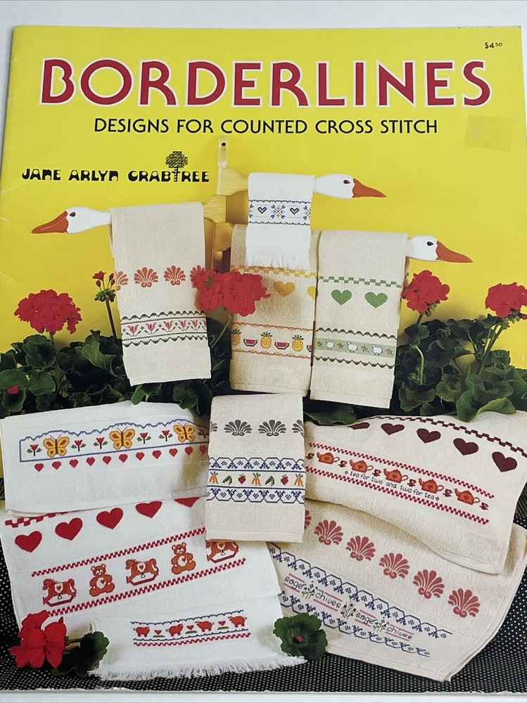 Jane Arlyn Crabtree Borderlines Towel Designs Cross Stitch Pattern
