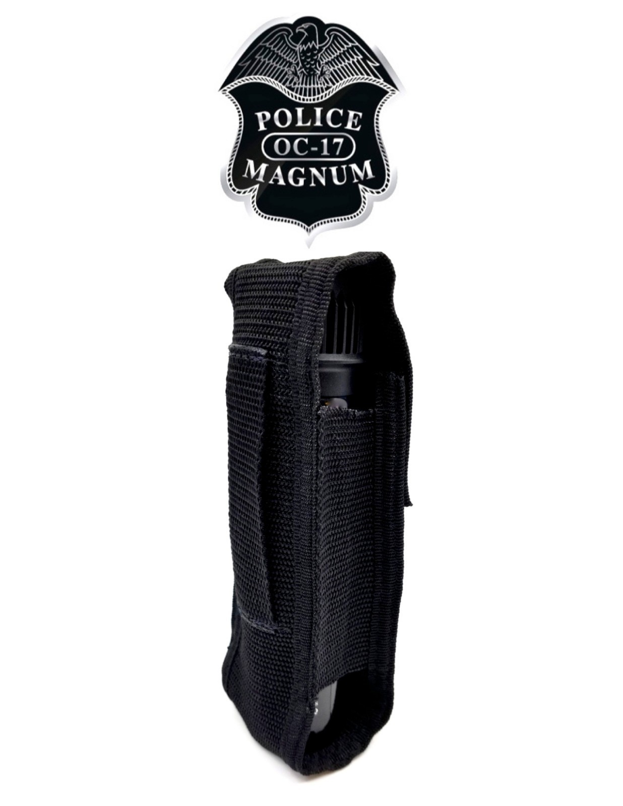 Police Magnum pepper spray 5oz Flip Top Nylon Holster Belt Loop Safety Security
