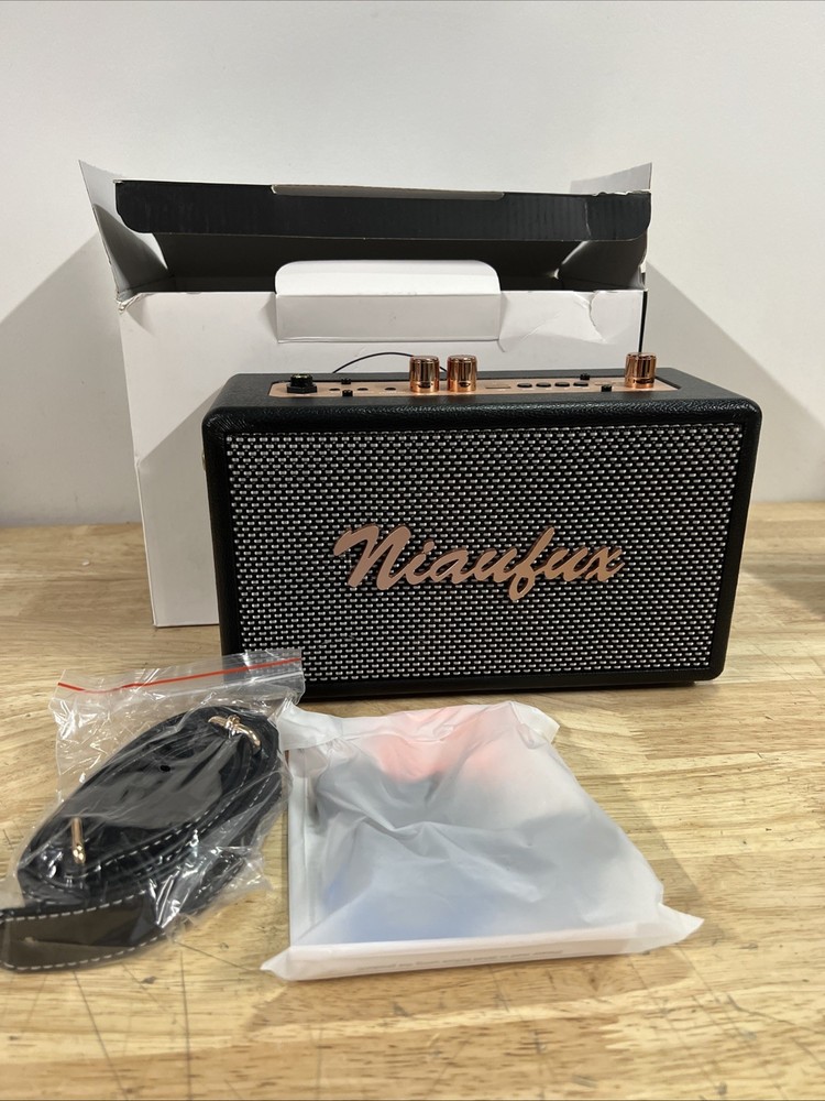 Retro Karaoke Machine with Two Wireless Microphones, Portable Bluetooth Speaker