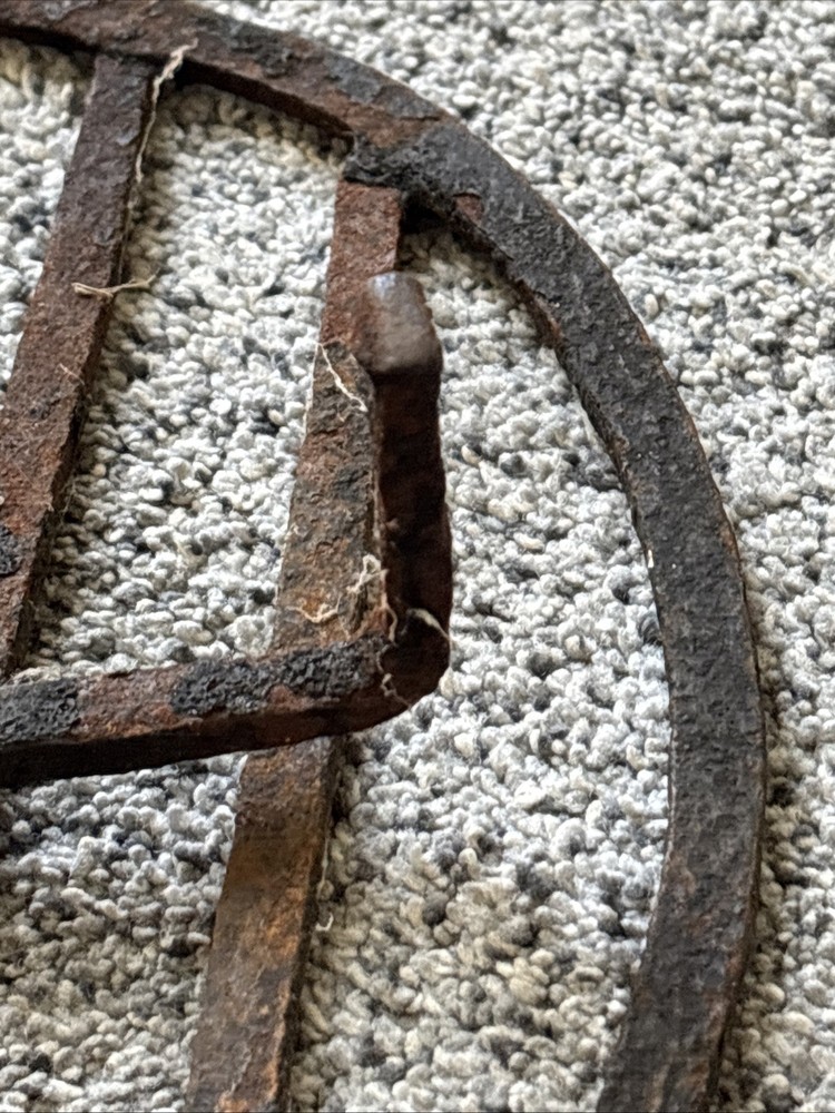 Blacksmith Wrought Iron Fireplace Hearth Tool Trivet Griddle Antique