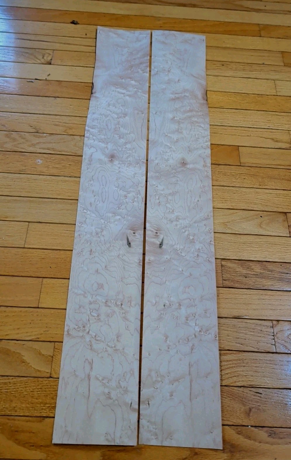 2 pieces of Birdseye maple veneer 39" x 5" each wood