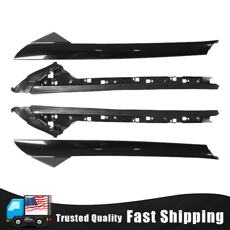 Pair Inner & Outer Windshield A Pillar Molding Trim For Ford Explorer 2011-2019