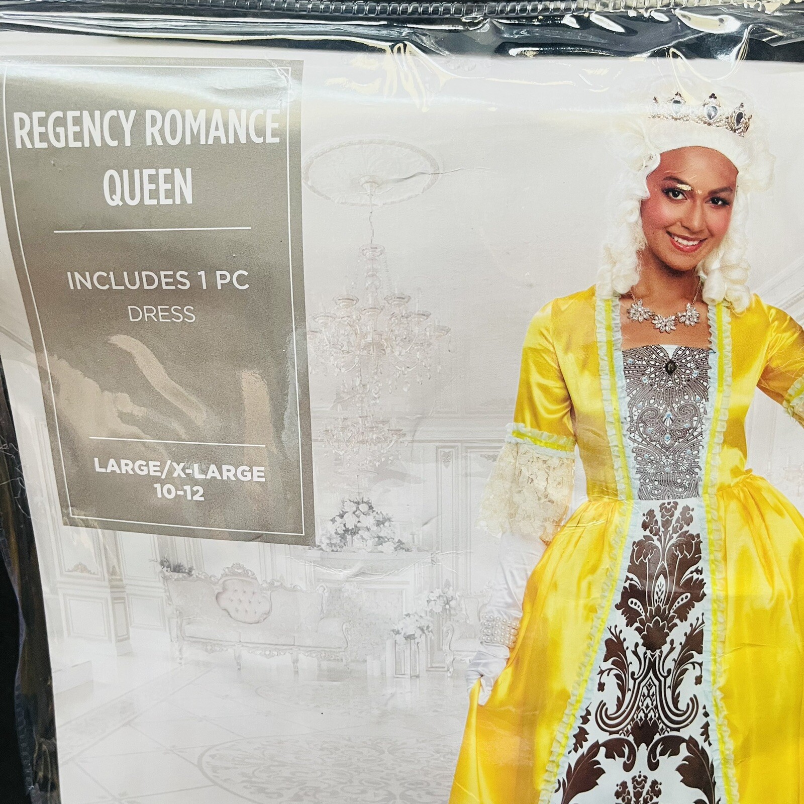 Regency Romance Queen Dress Royal Court Halloween Costume Womens Size L/XL 10-12