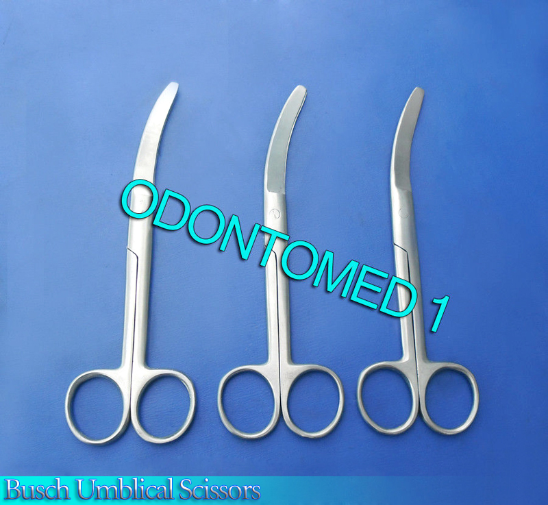 3 Busch Umblical Scissors Surgical  Instruments