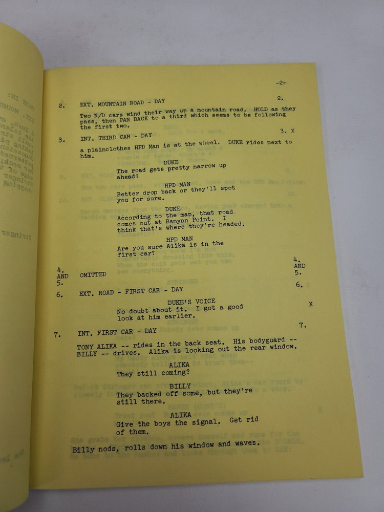 HAWAII FIVE-O / Robert Janes 1978 TV Script, Paul Williams "Stringer"