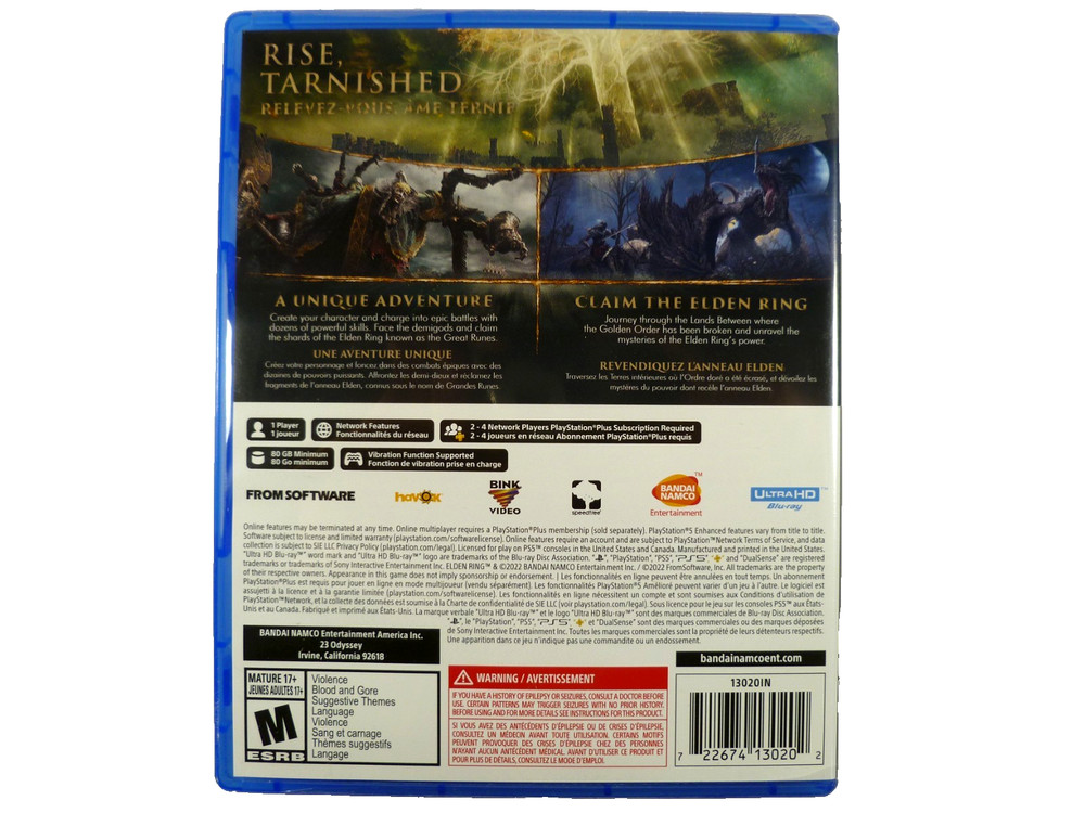 Replacement Case Only (NO GAME) Elden Ring PlayStation 5 PS5 Authentic New Empty