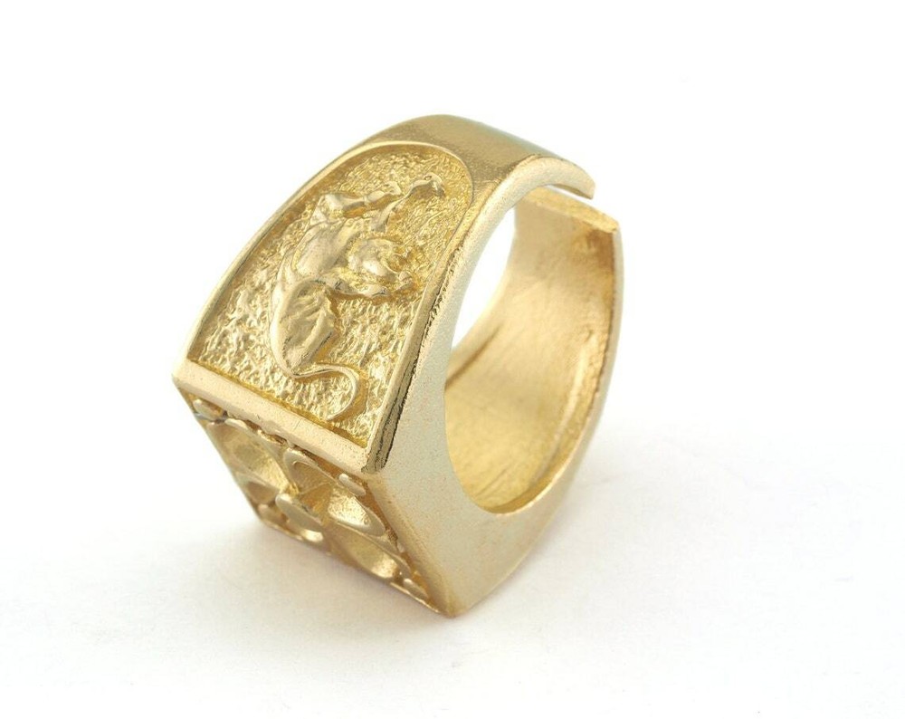 Adjustable Raw brass (19.5mm 9.5US inner size) 2717 ring28