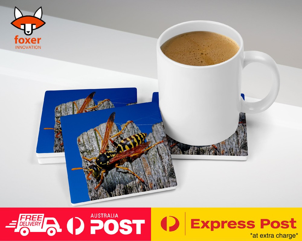 COASTER COFFEE DRINKING MAT|BEE WASP HORNET INSECT BUG #1