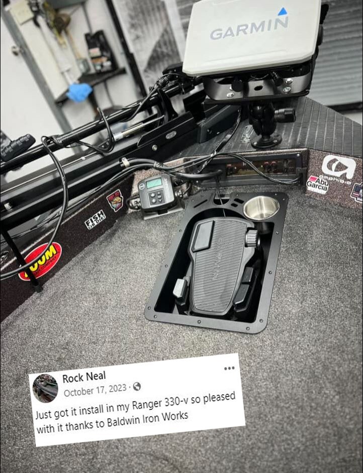 Premium Pre-Drilled Ultrex Recessed Trolling Motor Foot Pedal Pan Tray