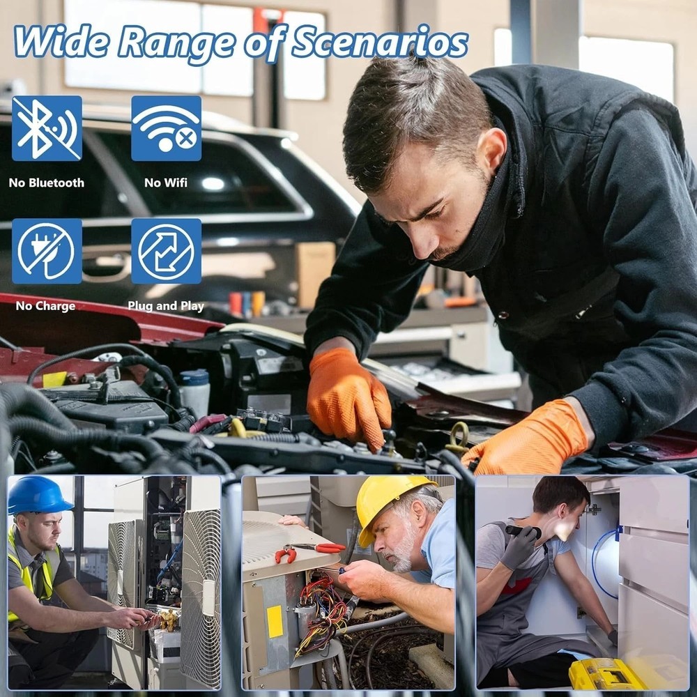 5M Endoscope Camera with Light, 1920P HD Borescope Camera for iOS,Android, New